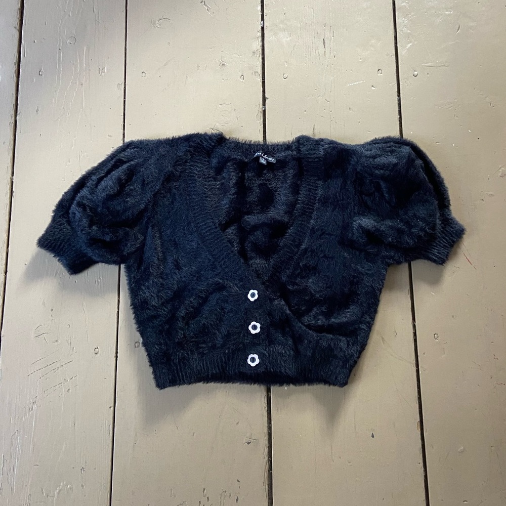 For Love and Lemons cropped fuzzy cardigan